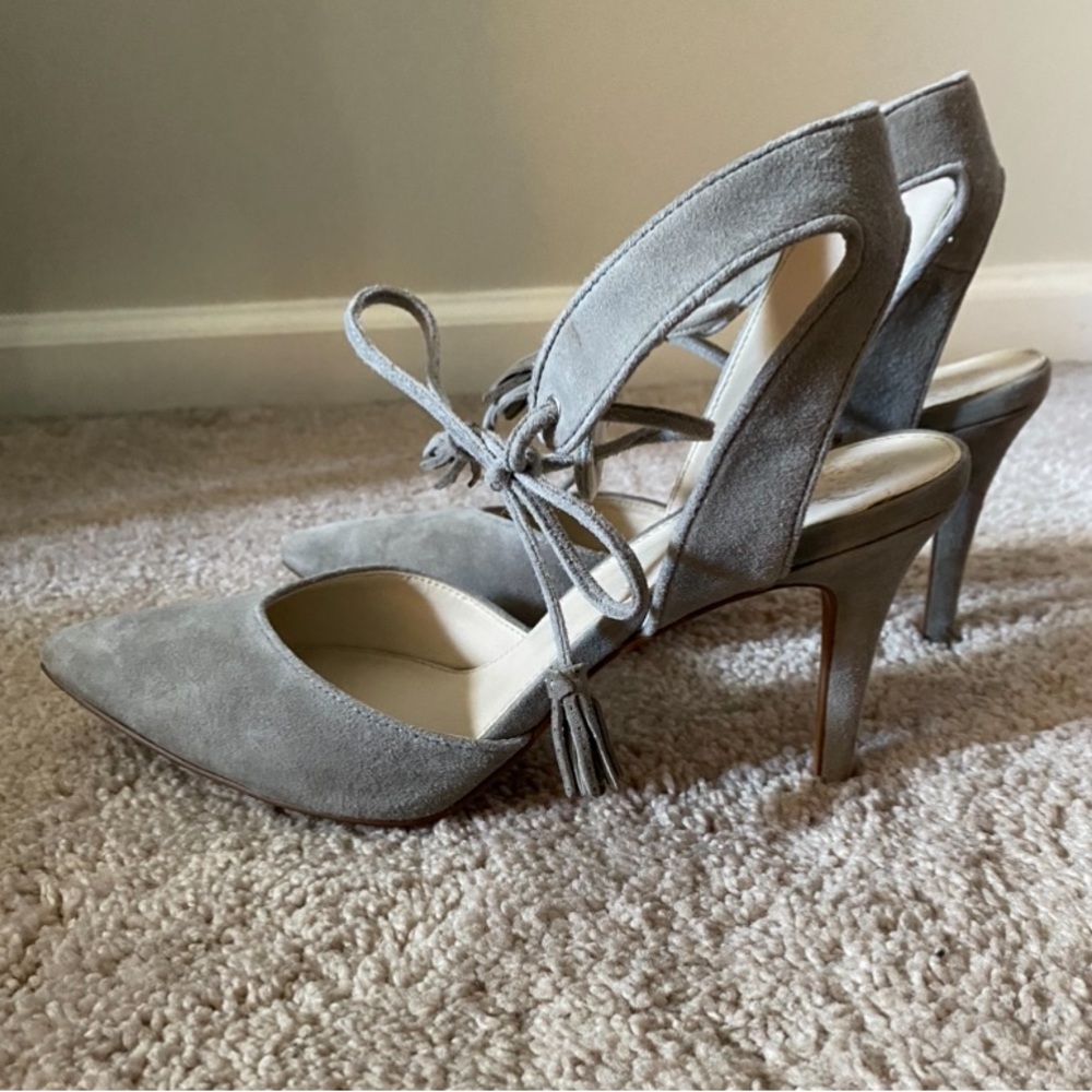 Gray suede Vince Camuto Heels